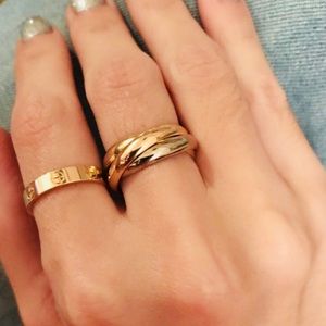 Gold Trinity Trio Triple Classic Engagement Band